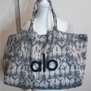 ALO Yoga Tie-Dye Gray Tote Bag